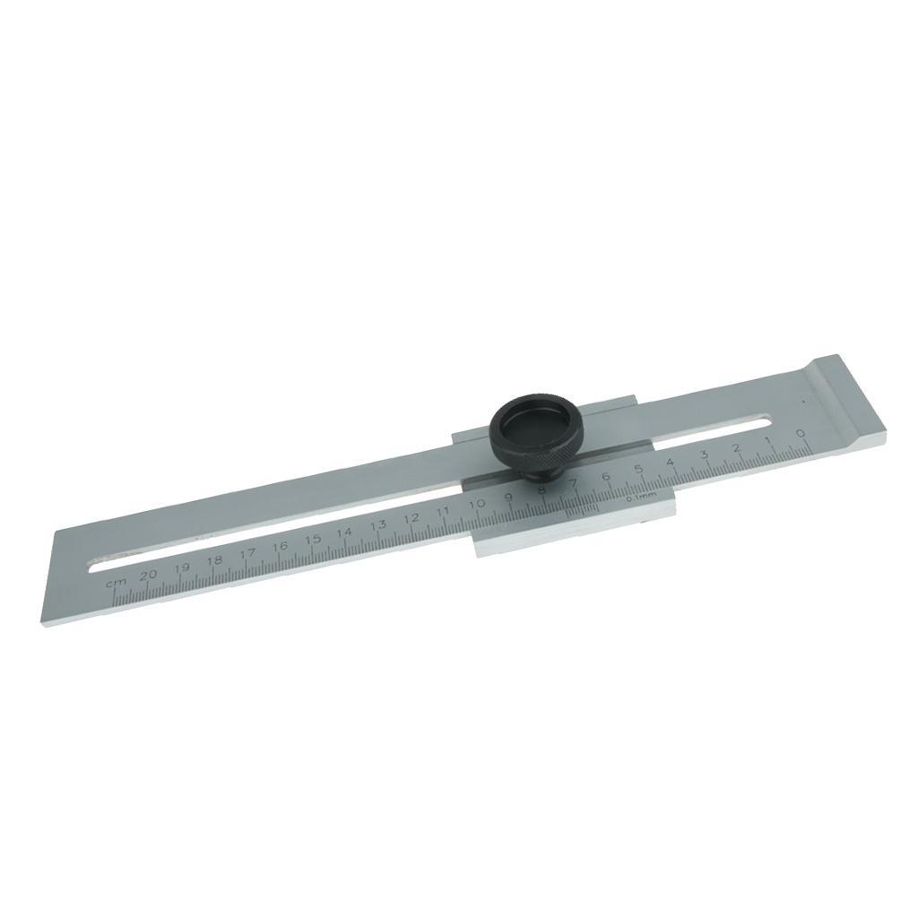 0.1mm Precision Parallel Ruler Marker Marking Gauge Line Ruler 0-200mm Woodworking