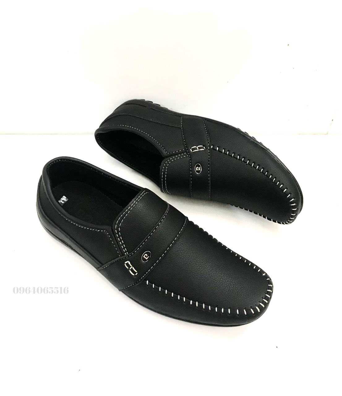 Giày mọi nam mẫu mới..da mềm..size từ 39 - 44..mã GM06..màu đen..đế khâu sẵn rất chắc chắn