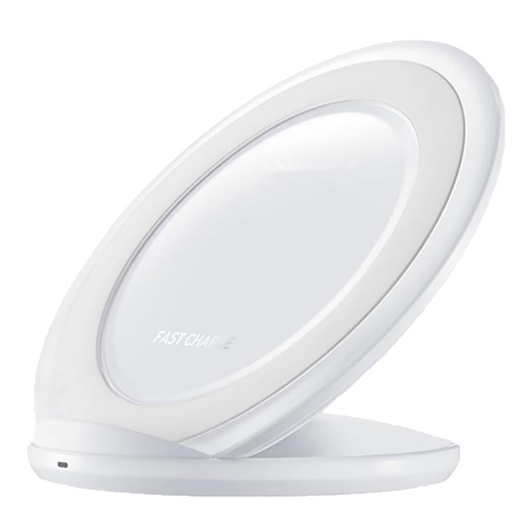 Fast Wireless Charger Charging Stand For Samsung S6-Edge+ S7 S7-Edge White