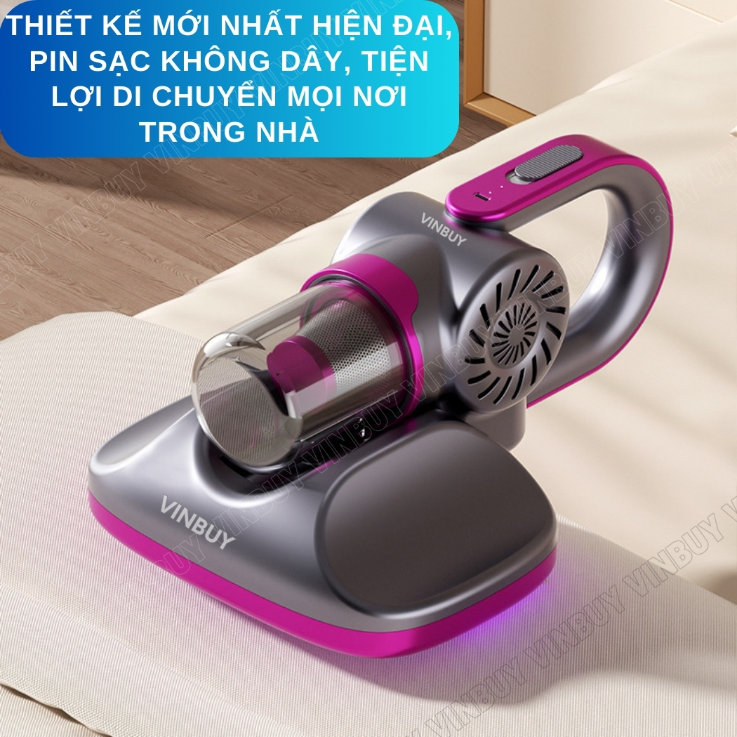 Máy hút bụi cầm tay không dây giường nệm lau nhà 5 trong 1, vacuum cleaner đa năng công suất mạnh 22000PA, hút bụi khô và ướt - Hàng chính hãng VINBUY