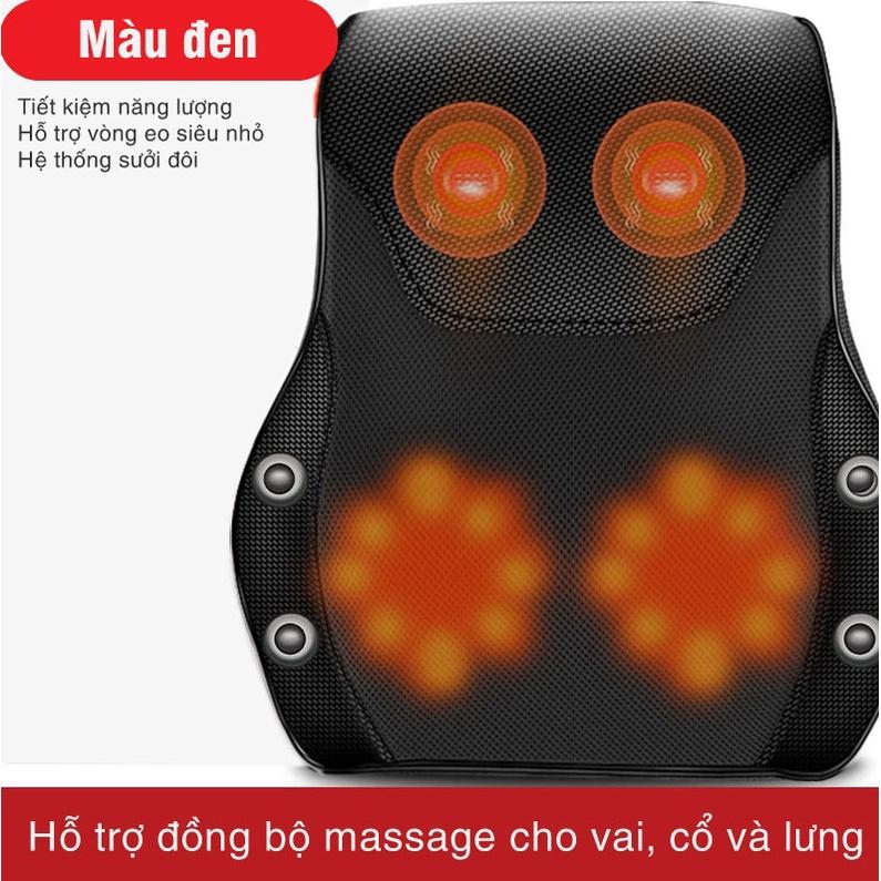 Gối Massage Lưng và Cổ Hồng Ngoại Cao Cấp - HỖ TRỢ GIẢM ĐAU NHỨC CHO NGƯỜI THOÁT VỊ ĐĨA ĐỆM