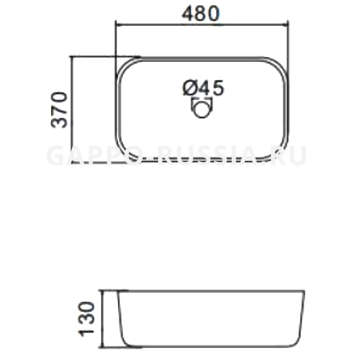 CHẬU LAVABO SỨ GAPPO GT403 - NHẬP KHẨU NGA CHÍNH HÃNG