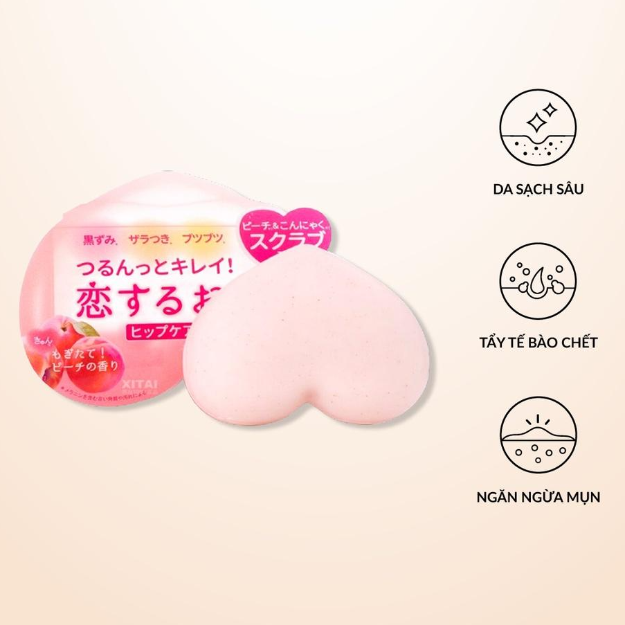 Xà phòng ngừa thâm mông và làm sạch cơ thể Pelican Hip Care Scrub Soap 80g