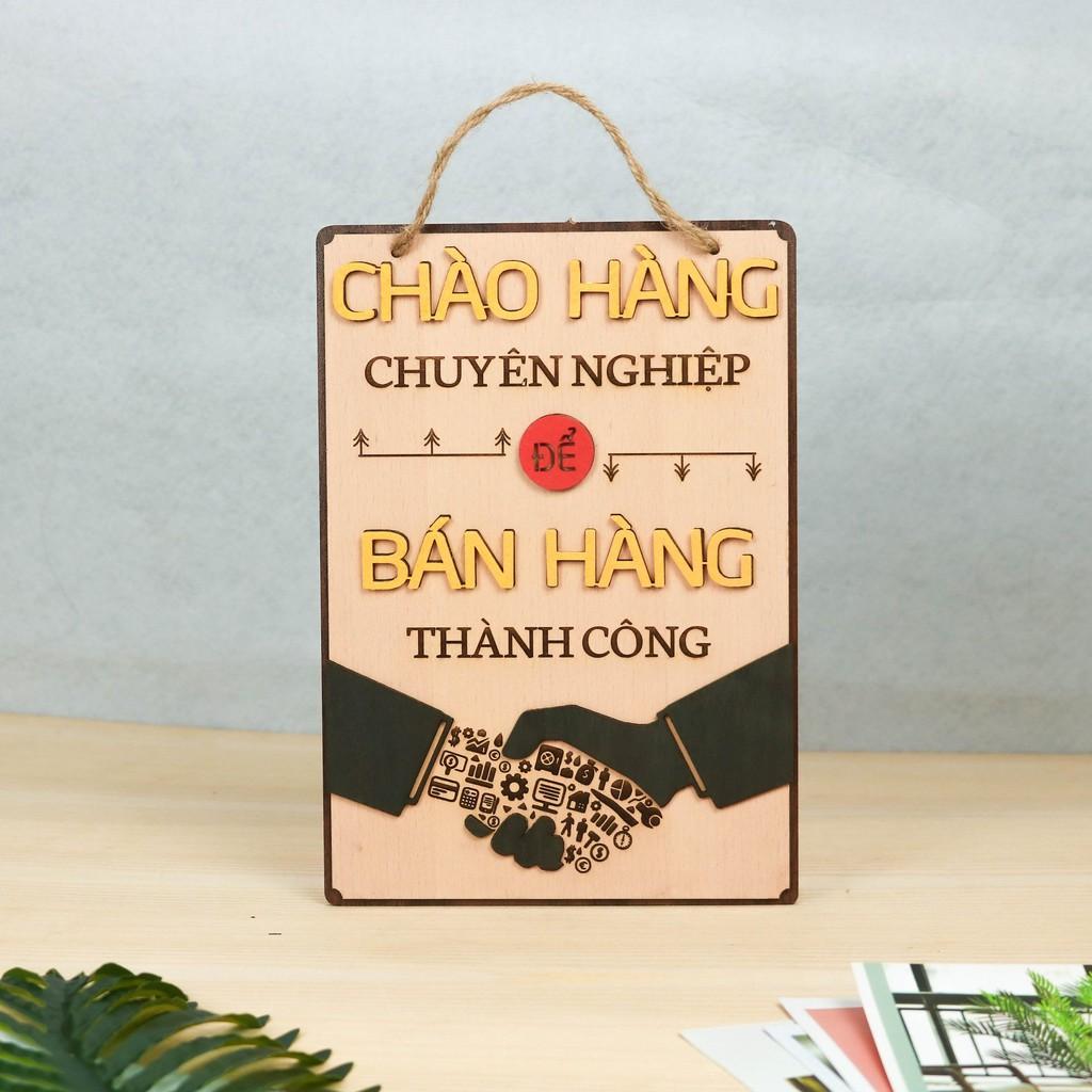 Bảng gỗ decor SLOGAN TRANG TRÍ cửa hiệu văn phòng Kèm quà tặng 17k mỗi đơn hàng Số 2