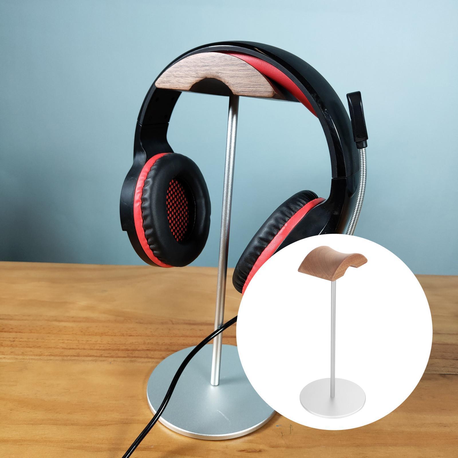 Headphone Stand Natural Wood Mount for Headphones