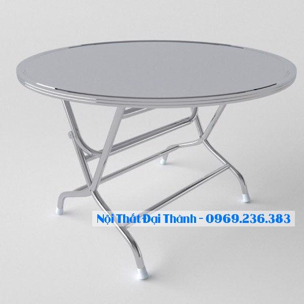 Bàn tròn inox 304 rộng 1m2 chân cao Đại Thành chống gỉ , hàng loại 1 bao chất lượng, miễn phí vận chuyển