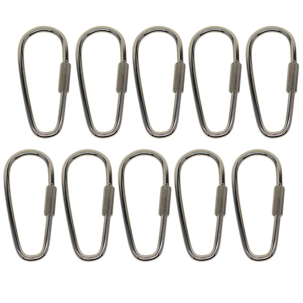 10x Sturdy Brass Screw Lock Key Chain Key  Holder Solid Hanging