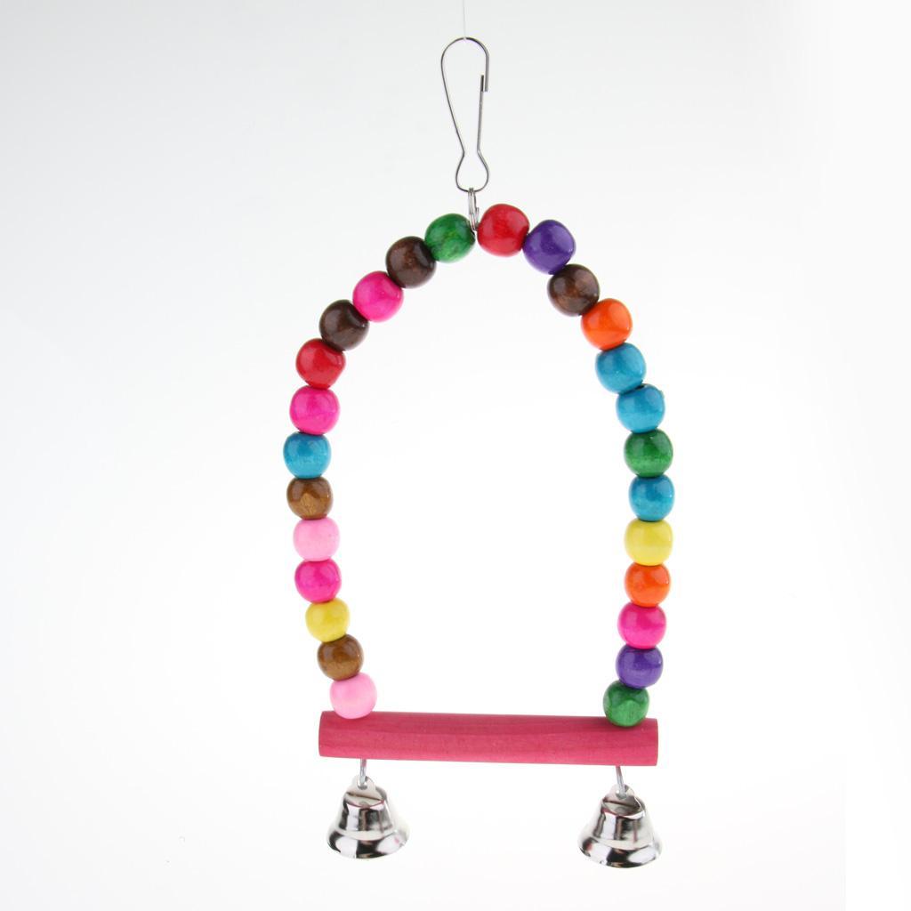 5PCS Parakeet Bird Toys Bird Perches Swing Toys Bridge Toys for Parakeets