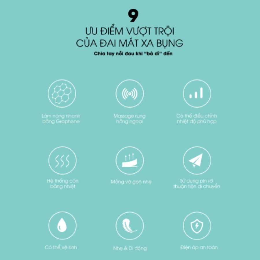 ￼Máy massage bụng kết nối App Mihome có xung điện, chườm nóng hồng ngoại thúc đẩy quá trình lưu thông máu