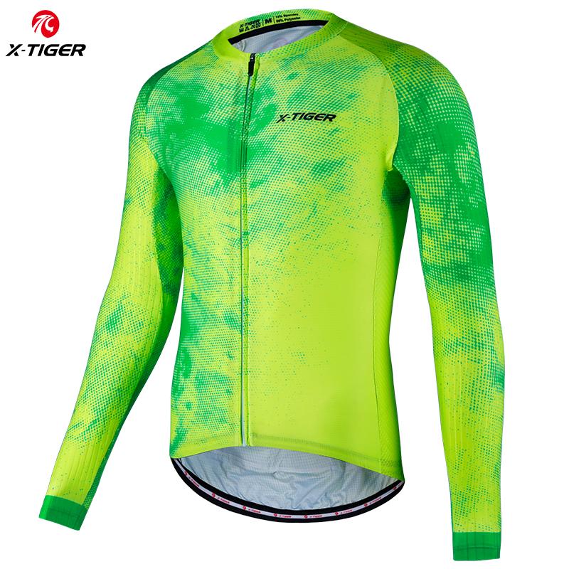 Áo xe đạp X-Tiger nâng cấp phù hợp với quần áo xe đạp áo dài tay dài Color: Blue Size: XL
