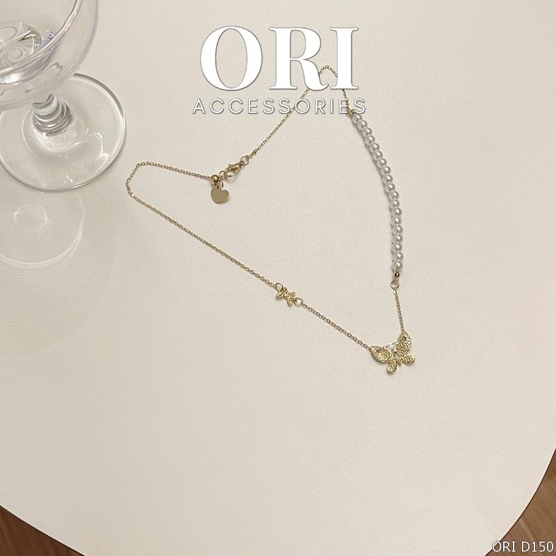 Dây chuyền nữ cánh bướm đính đá Azaria cá tính độc đáo ORI ACCESSORIES D150