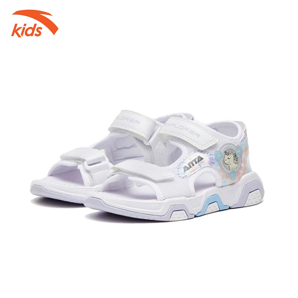 Sandals thời trang thể thao bé gái Anta Kids siêu nhẹ, quai dán tiện lợi, thoáng khí W322329971