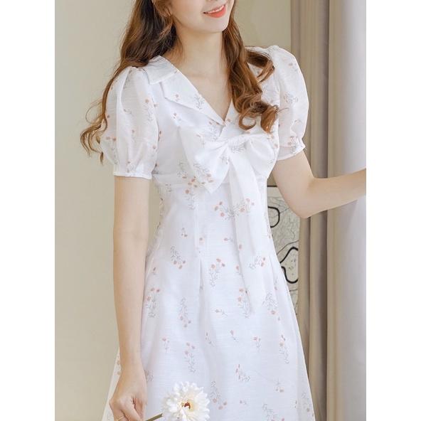 Đầm Trắng Tiểu Thư, Chất liệu Tơ sống Sang Choảnh, Kỷ Yếu - Hẹn Hò - Dự Tiệc - Đi làm