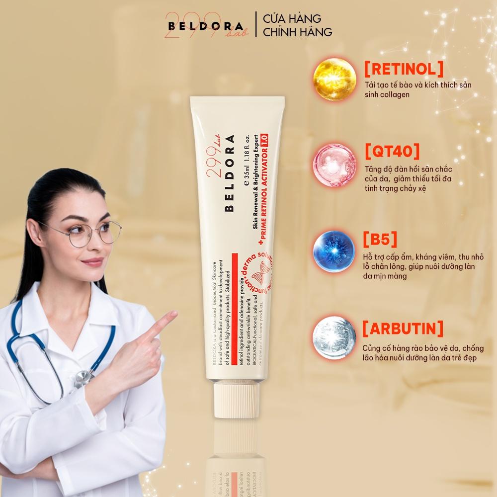 KEM DƯỠNG RETINOL 1.0 GIẢM MỤN ẨN, TÁI SINH LÀN DA BELDORA 299 PRIME ACTIVATOR 35ML