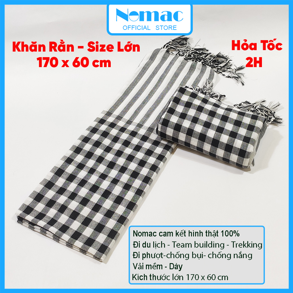 Khăn Rằn Nam Bộ cao cấp (Vải cotton Loại 1) / Khăn đi phượt thời trang nam nữ/ Mã N01, N47, N51, N52, N54, N55