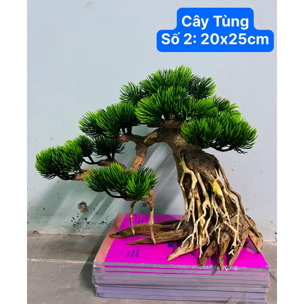 Lũa Bonsai Gắn Rêu - Bonsai Rêu Nhựa Trang Trí Hồ Cá, Thuỷ Sinh