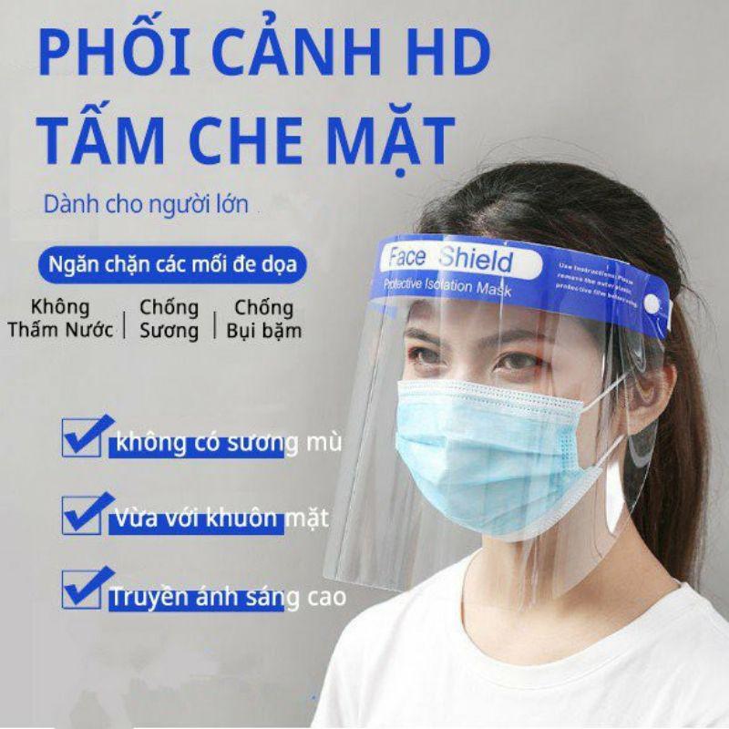 Tấm Chắn Giọt Bắn- FACE SHIELD (Thun Xốp), Bảo Hộ Phòng Dịch -VT0791