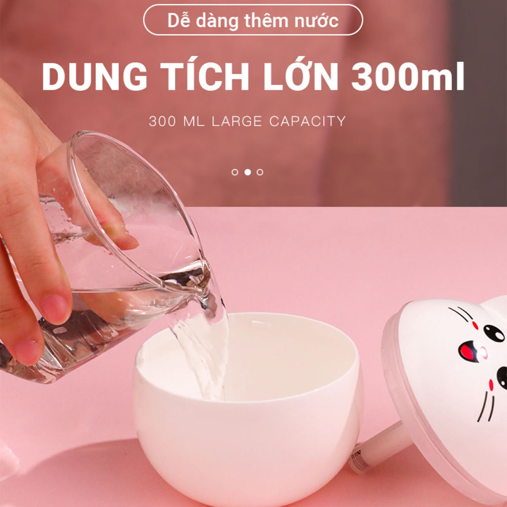 Máy phun sương tạo độ ẩm mini hình Mèo cute dung tích 300ml - Venado