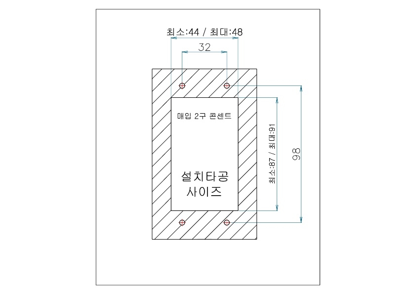 Ổ cắm đôi chuẩn Hàn Quốc SUENO AMC11-00279 màu bạc sản xuất tại Hàn Quốc, chất liệu nhựa chống cháy, sử dụng điện 220VAC phù hợp lắp cho các đế âm tường chữ nhật tại Việt Nam