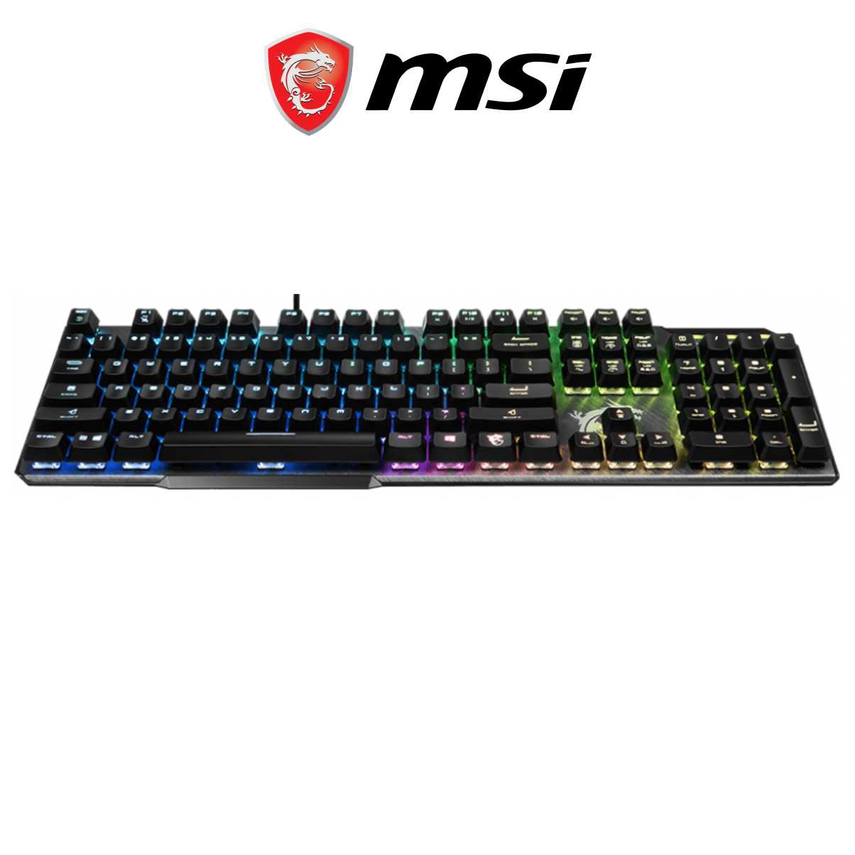 Bàn Phím Gaming Cơ MSI Vigor GK50 Kailh Blue Đèn LED RGB, Dây Cắm USB Dài 1.8M - Hàng Chính Hãng