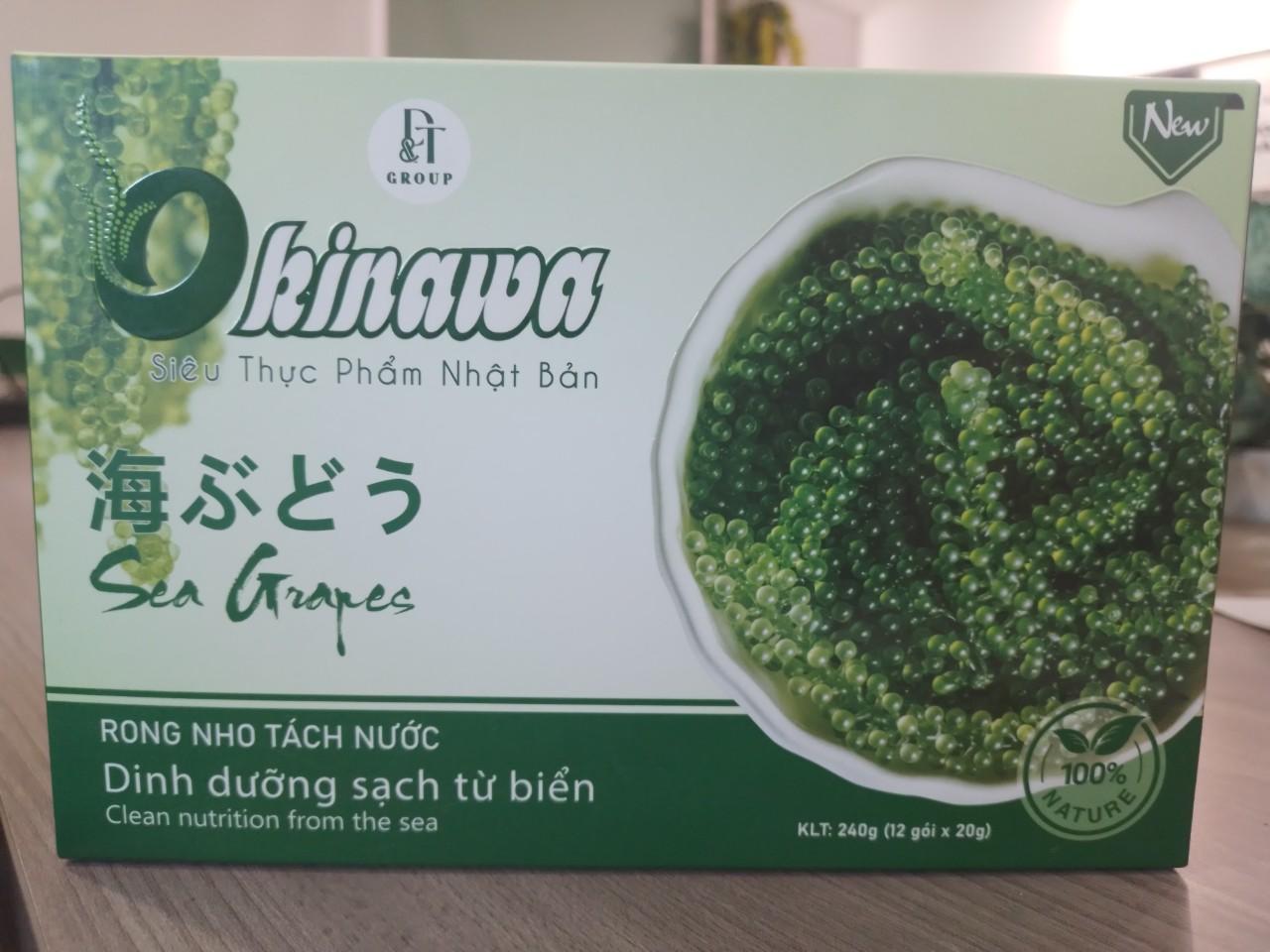 Rong nho tách nước OKINAWA - HỘP 240g(12 gói x 20g) DTFood/Khánh Hòa