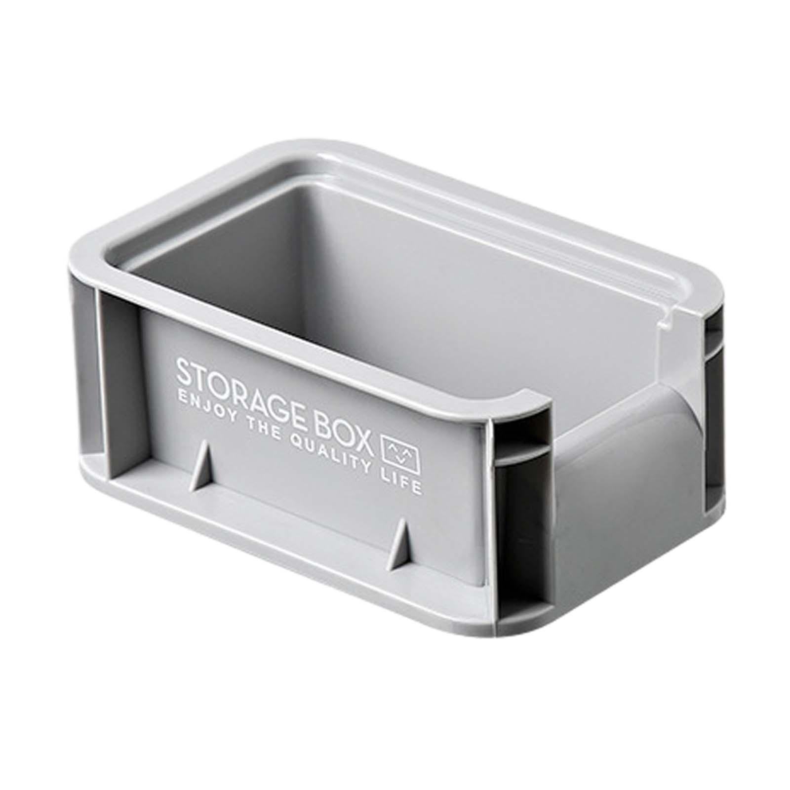 Desk Organizer Desktop Box Stackable Storage Box for Bathroom Closet Kitchen