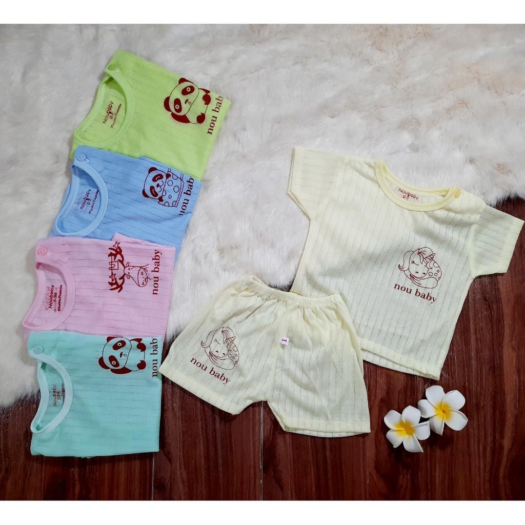 Bộ cotton giấy (mẫu trơn) cho bé 0-15 tháng tuổi- BNN