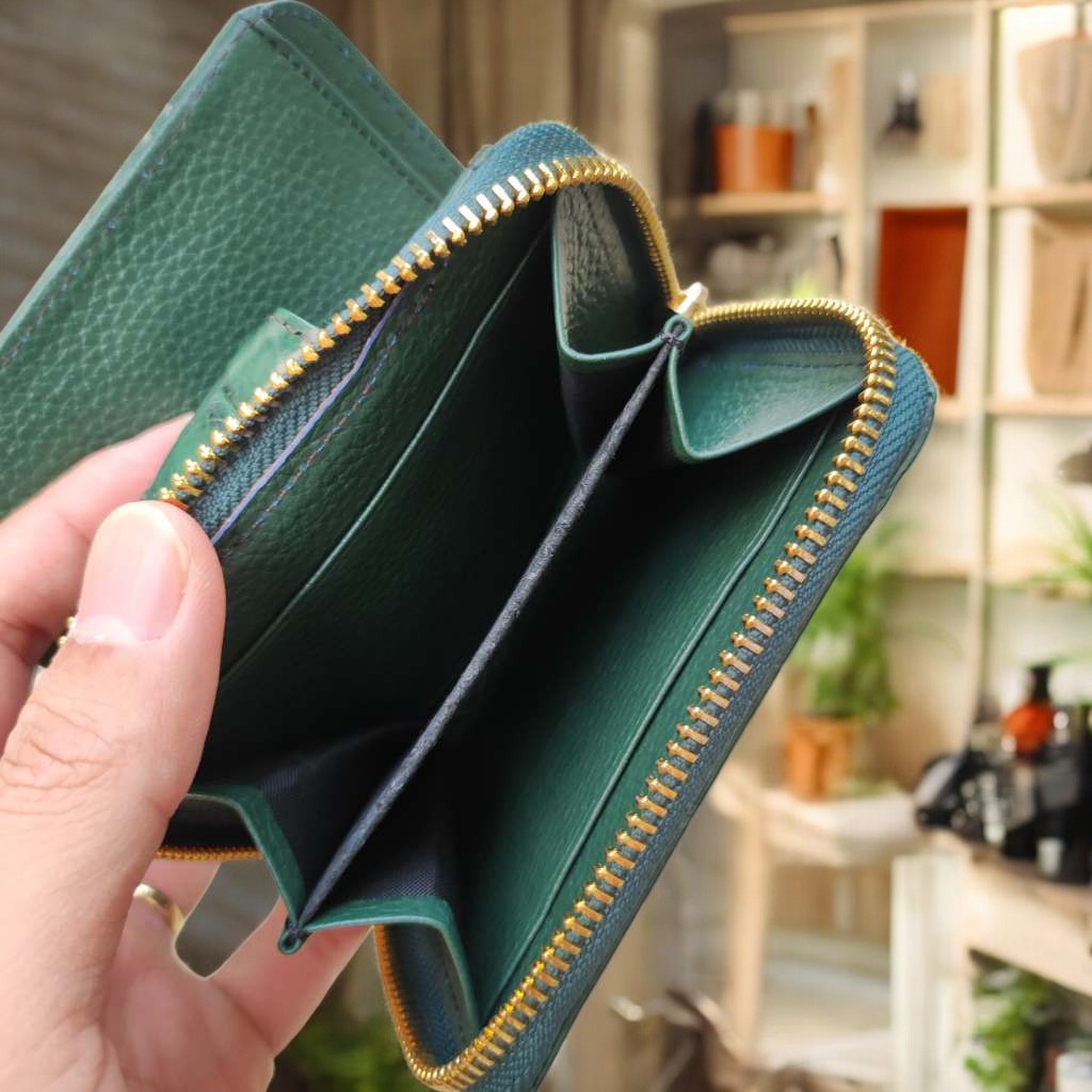 Ví nữ DA BỤNG CÁ SẤU XANH RÊU SIÊU LỚN. Ví nhỏ gọn nhưng đựng siêu nhiều đồ!