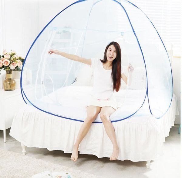 Màn chụp tự bung khung sắt cao cấp-TVS-(tặng kèm túi vải đỏ+ sợi chỉ đỏ may mắn)