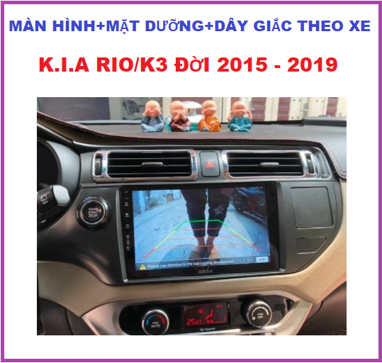 Bộ Màn Hình Android 9 inch Cho Xe K.I.A RI.O-K.3 đời 2015-2019 Chỉ Đường Vietmap, điều khiển giọng nói, vô lăng, Xem Camera- Đầu DVD Android kết nối wifi ram1G-rom16G Có Tiếng Việt, Tặng Kèm Mặt Dưỡng Giắc Zin theo xe K.i.a Ri.o/K.3