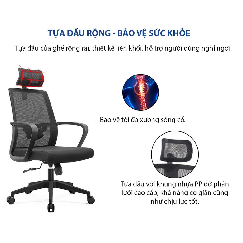 Ghế xoay văn phòng GOVI Ryan R11TD Ghế làm việc tựa đầu