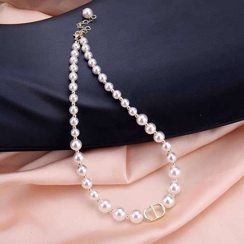 Vòng cổ chuỗi hạt chữ CD - Choker phong cách hàn quốc
