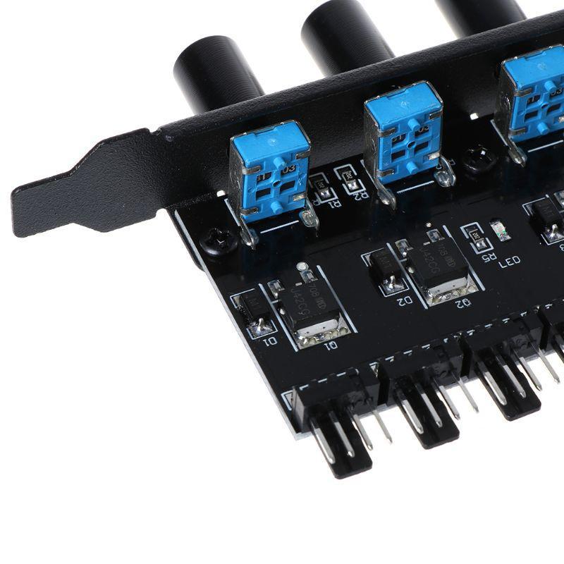 Bộ Điều Khiển Tốc Độ Quạt Tản Nhiệt 8 Kênh 4 Nút Cho Cpu Case Hdd Vga Pci 12v Sata / 4pin