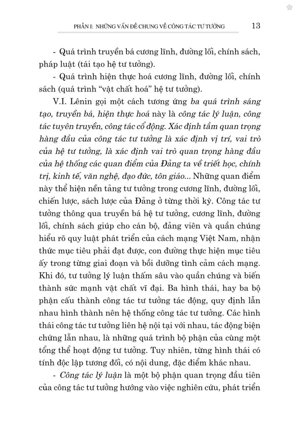 Công tác tư tưởng và những vấn đề đặt ra với công tác tư tưởng trong thời kỳ phát triển mới của đất nước ( Xuất bản lần thứ hai có chỉnh sửa)