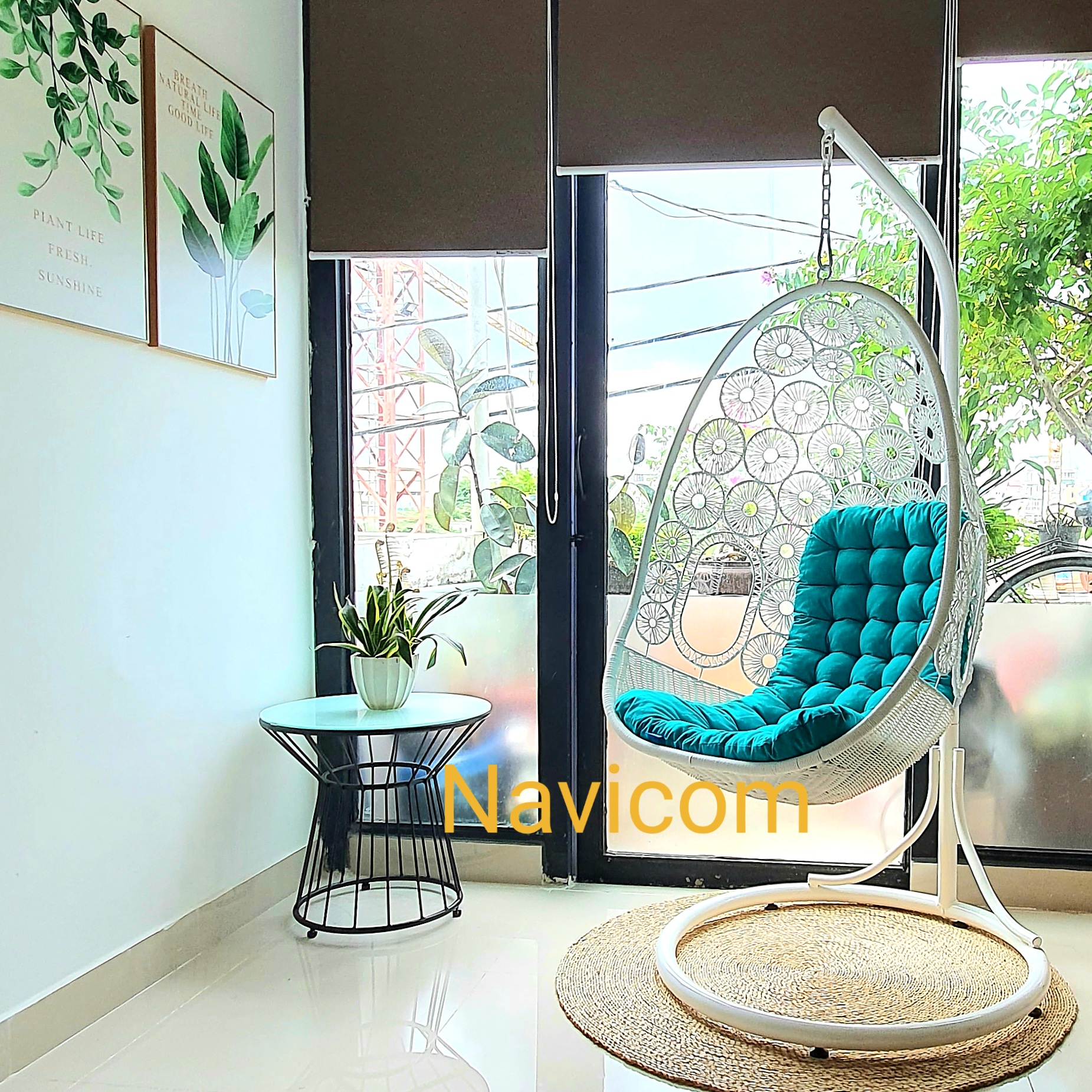 Bộ xích đu đồng tiền NAVICOM ( trắng) 