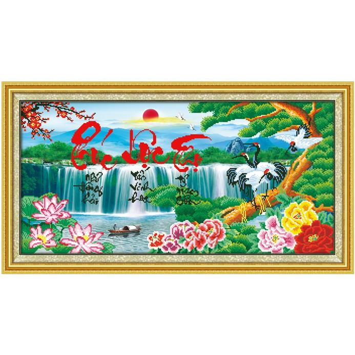 Tranh thêu chữ thập Phúc Lộc Thọ DLH-222992