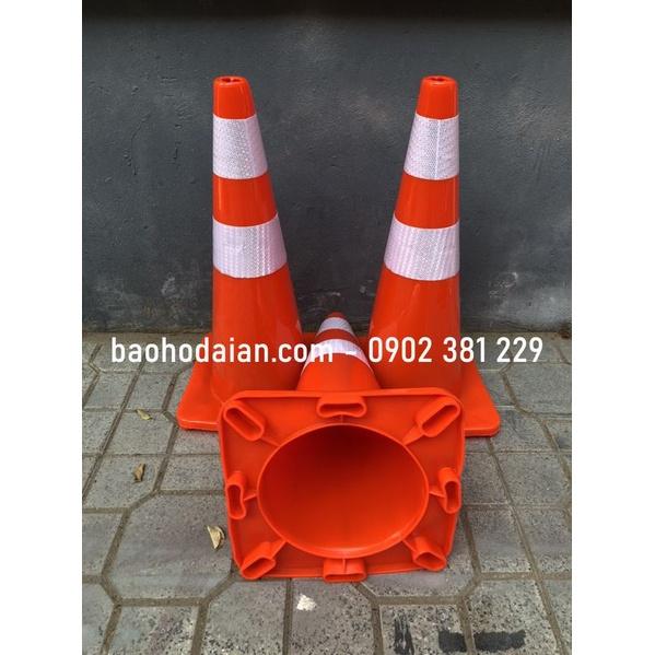 Cọc tiêu cảnh báo giao thông nhựa PVC dẻo 70cm