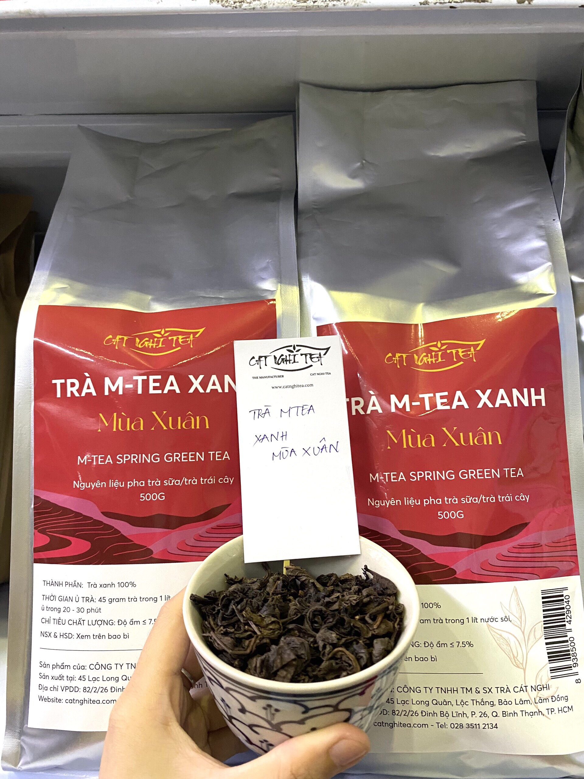 Trà Mùa Xuân Trà Xanh CAT NGHI TEA, Nguyên liệu chuẩn pha trà sữa nướng thơm ngon