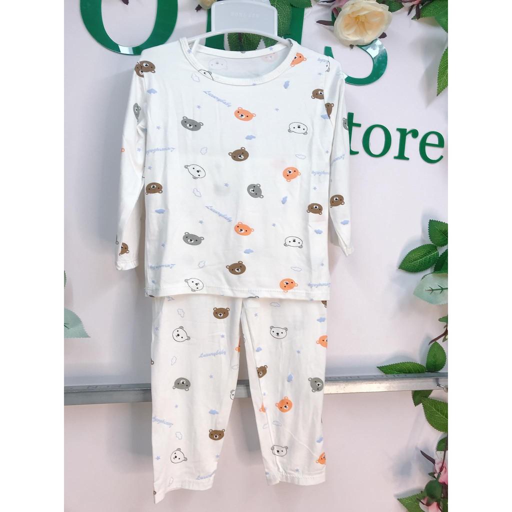 Bộ dài tay lưng thấp cotton thun lạnh Peekaboo cho bé 9-17kg