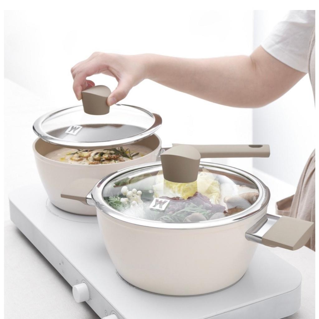 Bộ Nồi Chảo Wagensteiger, Size 18cm/20cm, 7 Lớp Phủ Chống Dính Siêu Bền, Dẫn Nhiệt Tốt, Dùng Cho Mọi Loại Bếp, Nhập Hàn