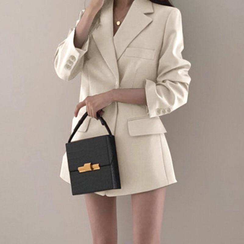 Áo khoác Blazer Nữ hai lớp phong cách hàn quốc chất đẹp mã QC01