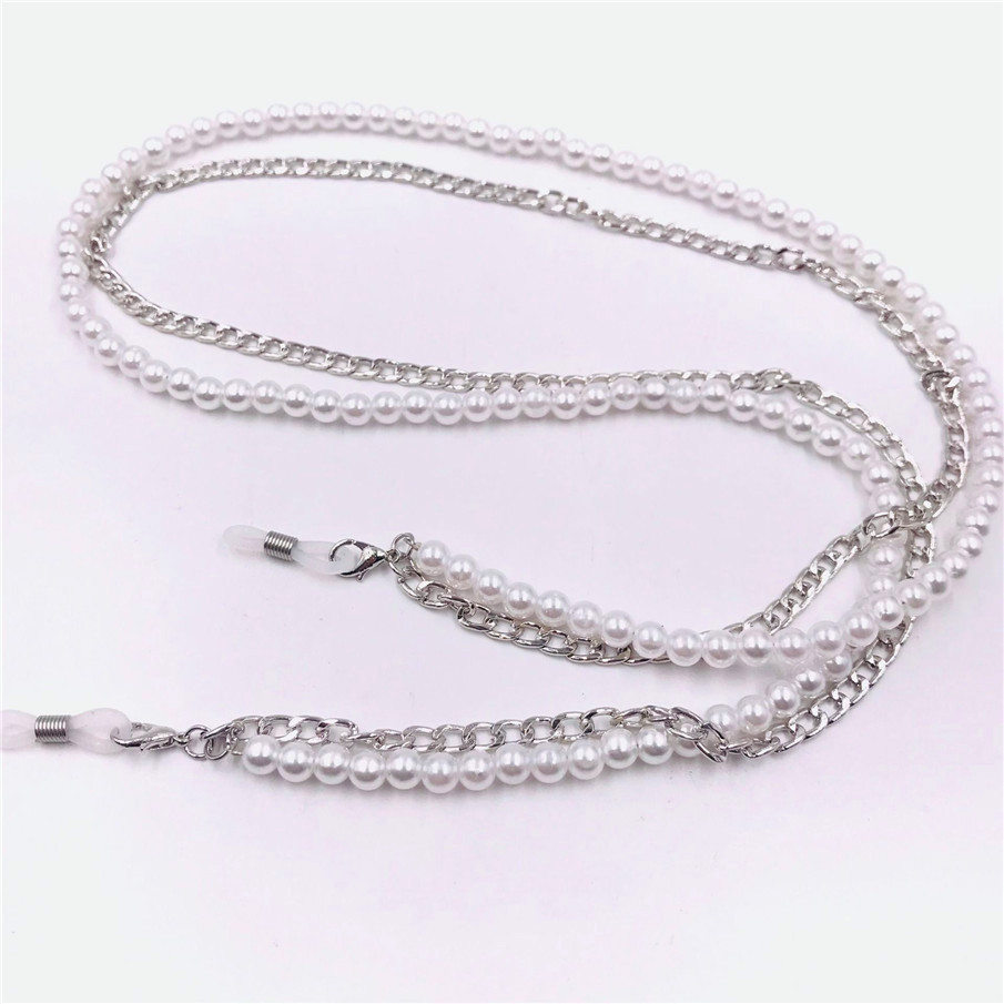Dây đeo mắt kính 2 lớp mix chain chống thất lạc, đeo khẩu trang, dây chuyền thời trang đa dụng