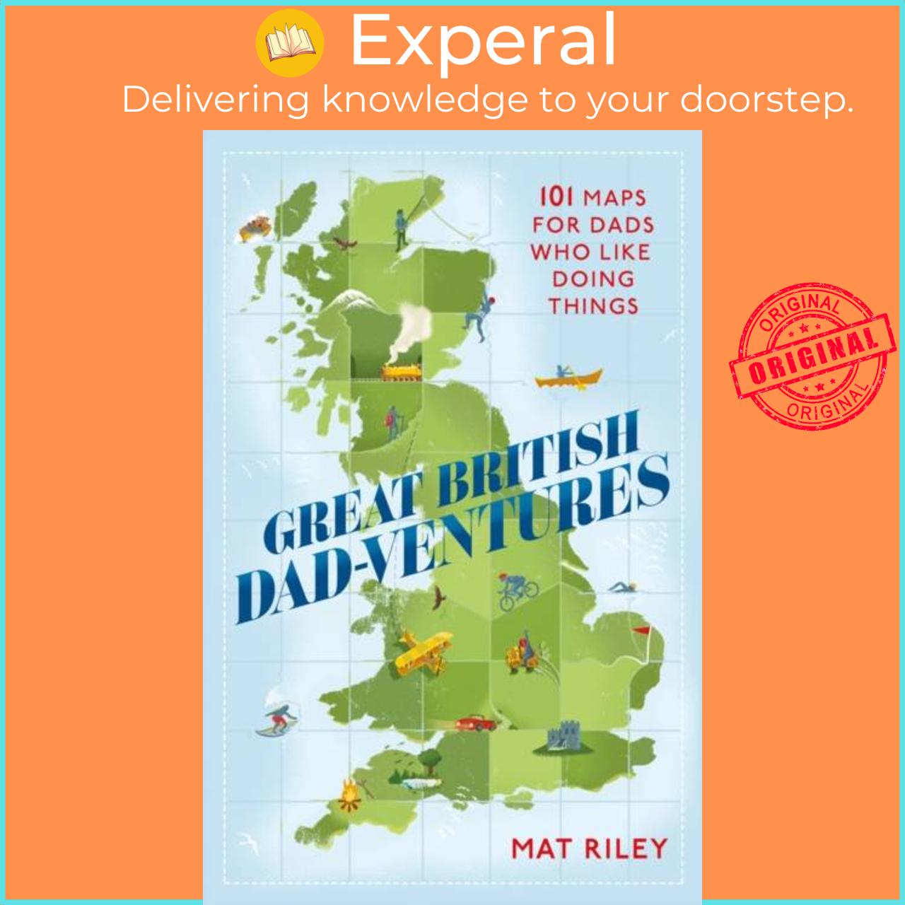 Hình ảnh Sách - Great British Dad-ventures - 101 maps for dads who like doing things by Mat Riley (UK edition, paperback)