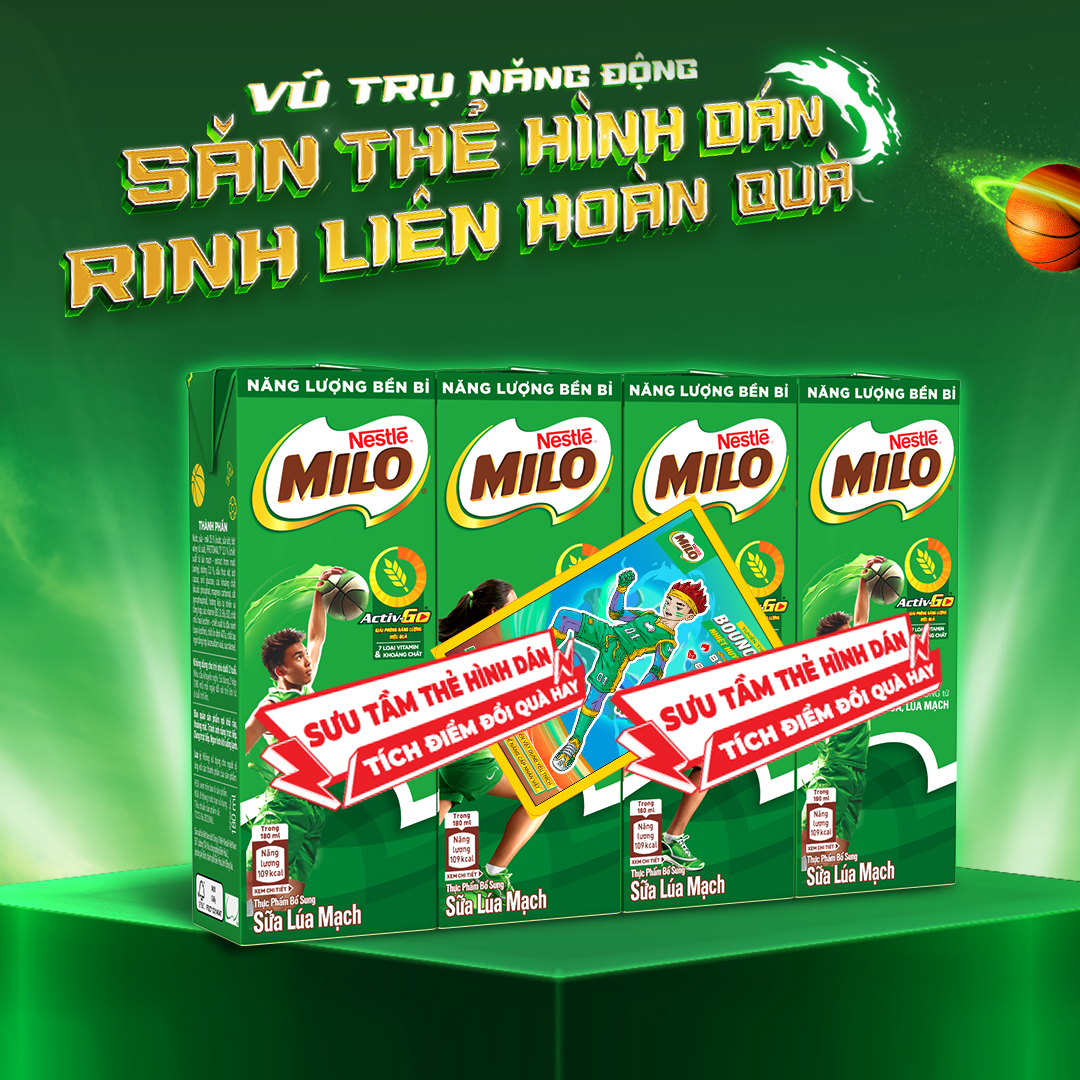 Thùng 48 Hộp Sữa Nestlé MILO Nước (180ml / Hộp)