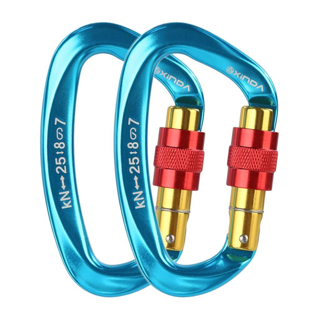 Mountaineering Climbing Equipment Carabiner Screw Lock 25KN