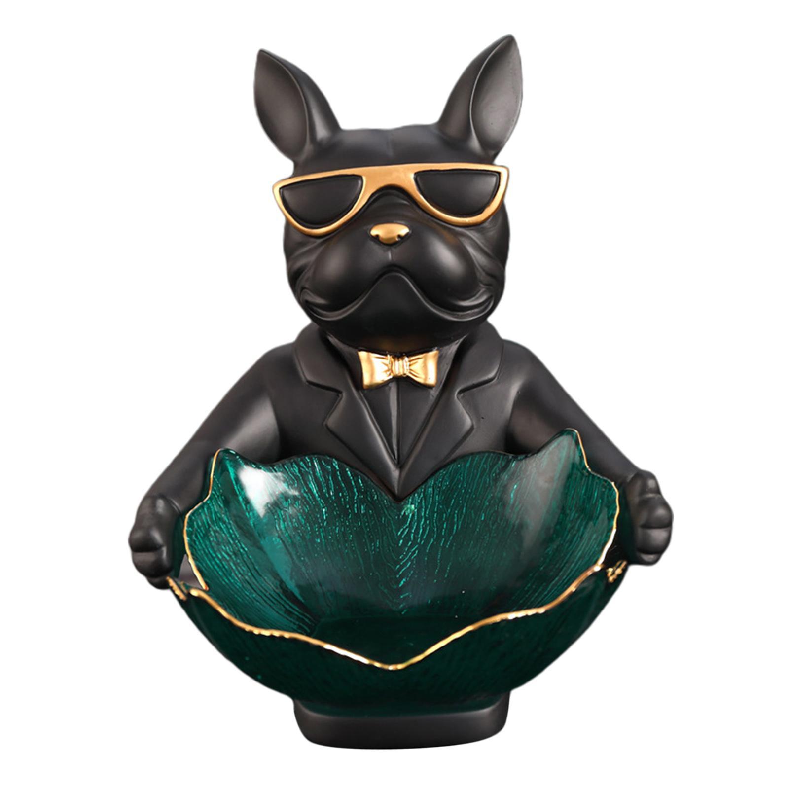 Adorable Dog Figurine Storage Snacks Chocolate Holder Home Decoration