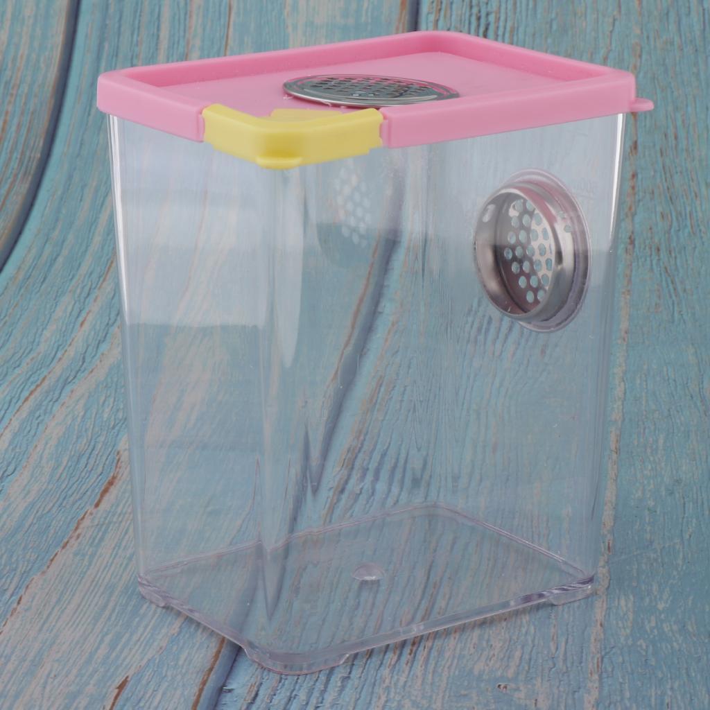 Plastic Transparent Reptile Pet Spider Scorpion Feeding Breeding Box Case