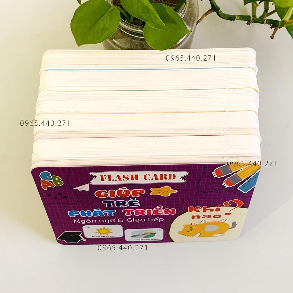 Bộ Flashcard 300 câu hỏi + trả lời giúp trẻ phát triển tư duy ngôn ngữ &amp; giao tiếp: Ai? Cái gì? Ở đâu? Khi nào? Tại sao?