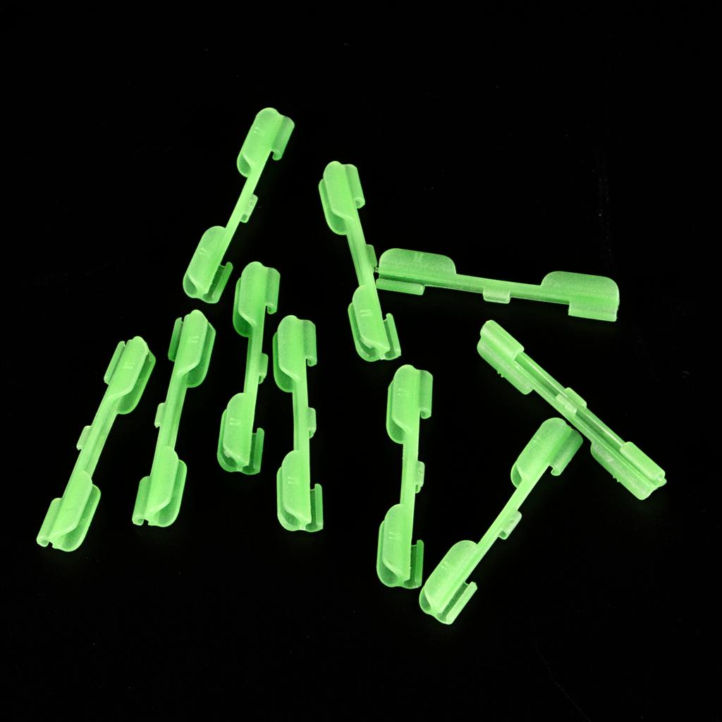 10pcs Fluorescent Glow Stick Clip Fishing Rod Clips Small S