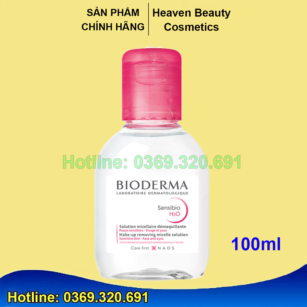 Nước tẩy trang Bio.der.ma Xanh Sébium H2O - Hồng Sensibio H2O 100ml, 500ml